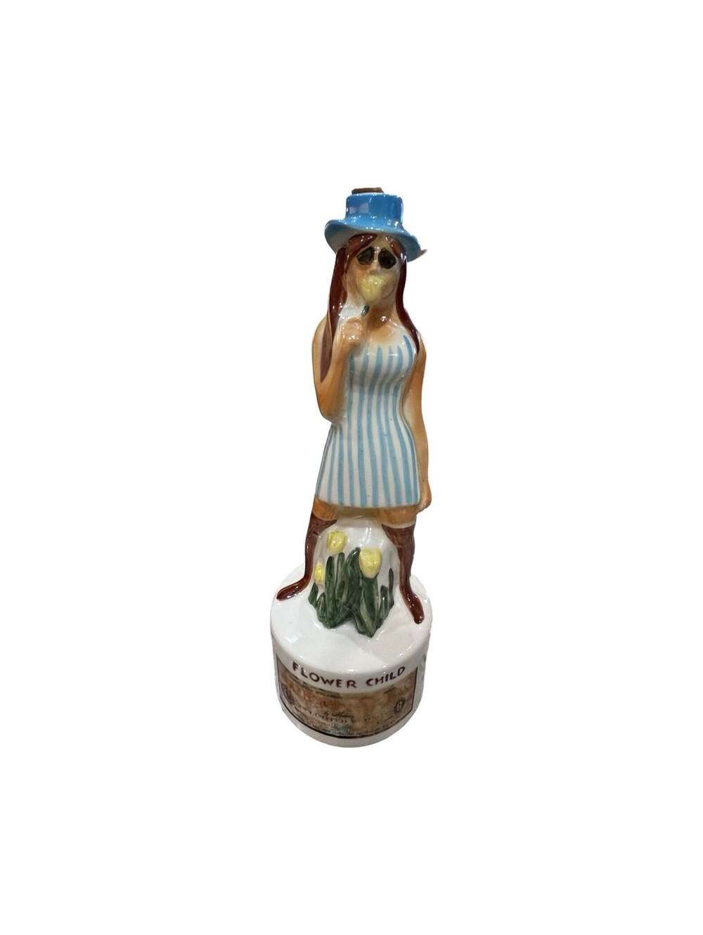 Vintage Maloney Bourbon Decanter Limited Edition Flower Child Bar Man Cave